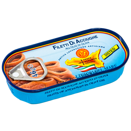 Anchovies Fillet 46g Tin PESCE AZZURRO