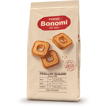 Italian frollini biscuits quadri 750g