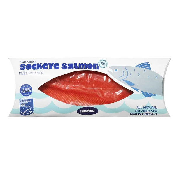 Wild Alaska Caught Sockeye Salmon Fillet (Frozen) 600-800g Msc Certified