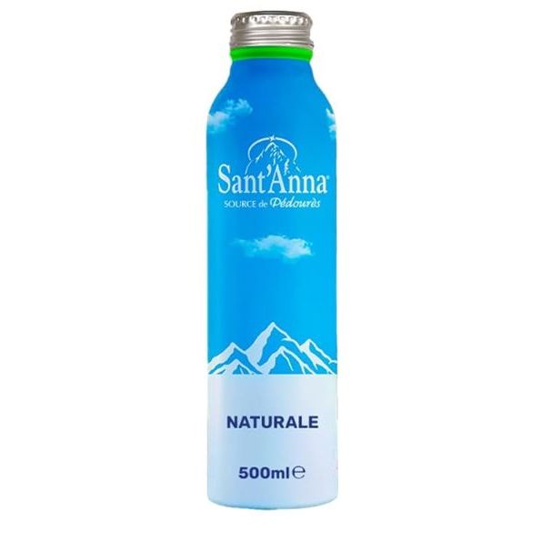 Natural Water – 12x0.5L Reusable Aluminium Bottles-Sant’Anna