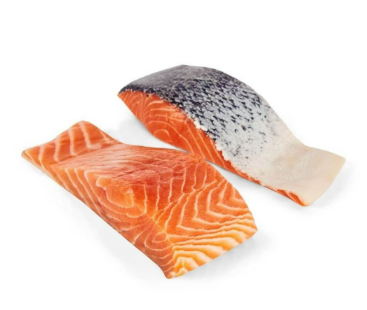 Atlantic Salmon Portion Filet Skin On 2 Pieces of 140g Frozen From Norway - ASC Certified