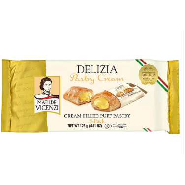 Mini Snack Pastry Cream 125g Vicenzi From Italy