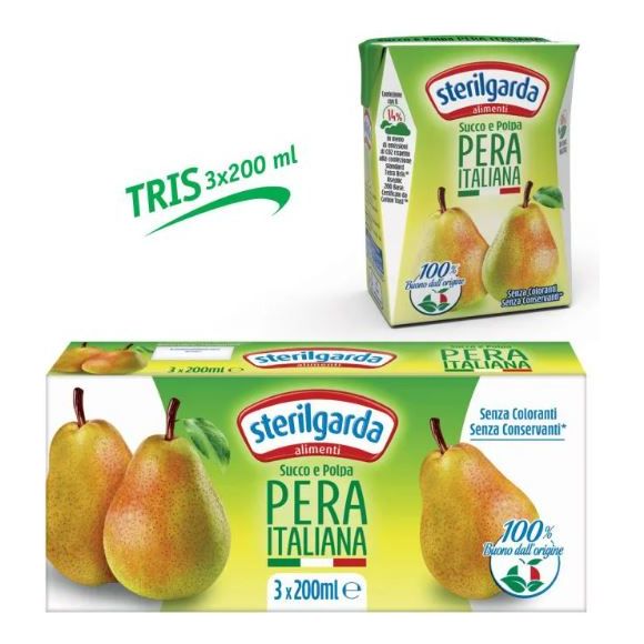 Pear Nectar Juice 200ml x 3 STERILGARDA