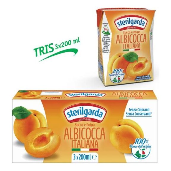 Apricot Nectar Juice 200ml x 3 STERILGARDA