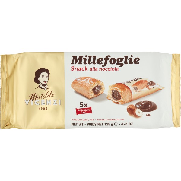 Mini Snack Hazelnut Cream 125g Vicenzi From Italy