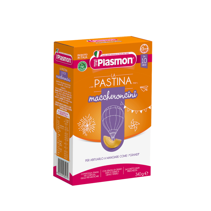 Baby Pasta Maccheroncini Plasmon 340g (FROM 10 MONTHS) - Good Food