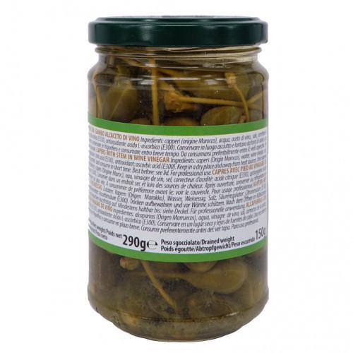 Capers with Stem in Vinegar 300g - Good Food