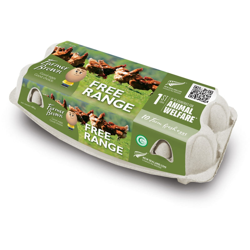 Farmer Brown Free Range Eggs 10 Pieces (FRESH FROM NEW ZEALAND) - Good Food