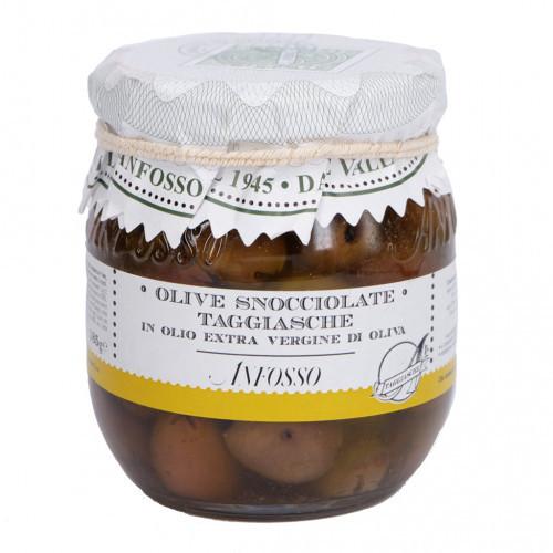 Taggiasche Olives Pitted Extravergin Olive Oil 185g - Good Food
